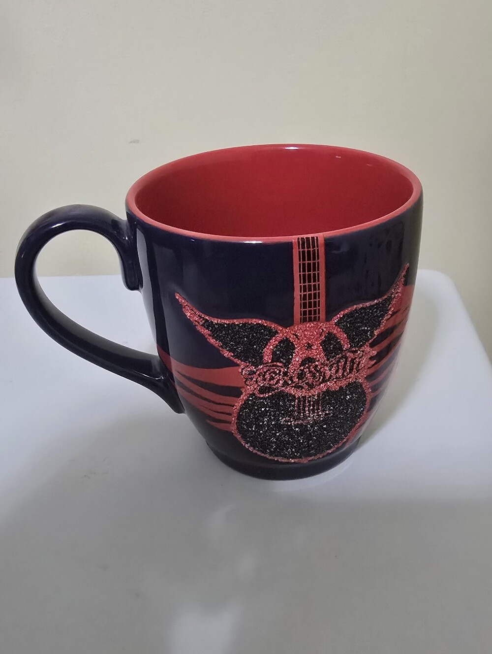 AeroSmith Guitar Wings Rock 'N Roller Coaster Disney's Parks Coffee Mug in EUC